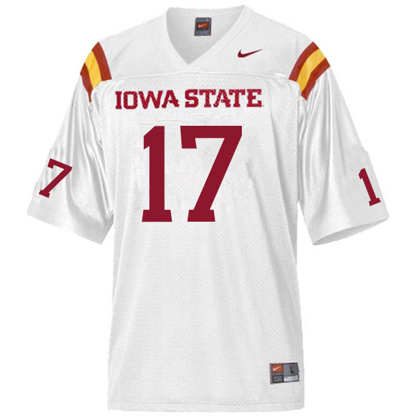 Iowa State Cyclones Men's #17 Shane Starcevich Nike NCAA Authentic White College Stitched Football Jersey TJ42W74BI